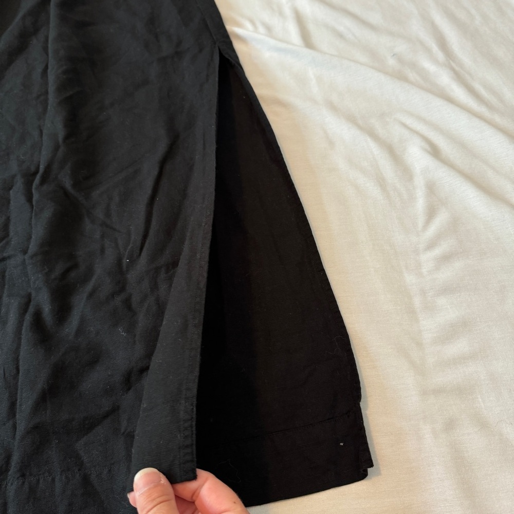 Something Navy Medium Linen Blend Black Maxi Skir… - image 4